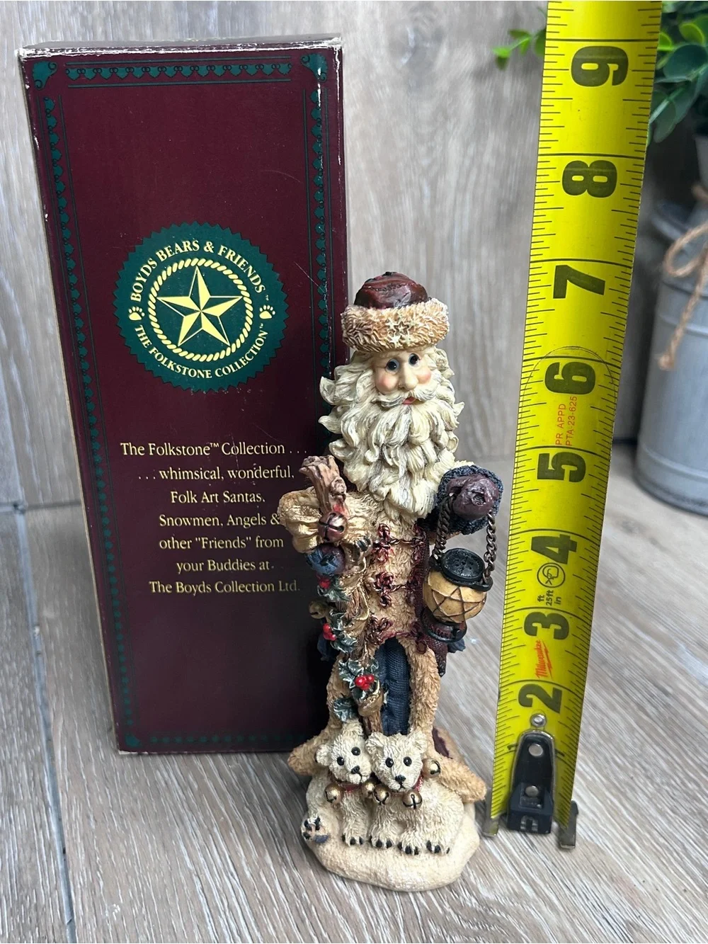 VTG 1996 Boyds Bears Folkstone St Nick The Quest Santa Figurine 2808 Boxed